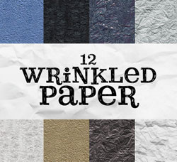 极品PS图案－褶皱纸纹：12 Tileable Wrinkled Paper Patterns